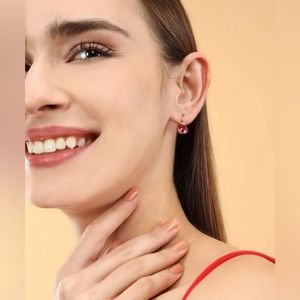 Swarovski Bella V Crystal pink earrings with rhinestones